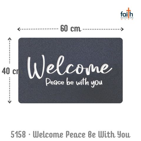 malaysia-online-christian-bookstore-faith-book-store-floor-mat-pvc-coil-door-mat-home-decoration-elim-art-hefm-5158-wm-welcome-peace-be-with-you