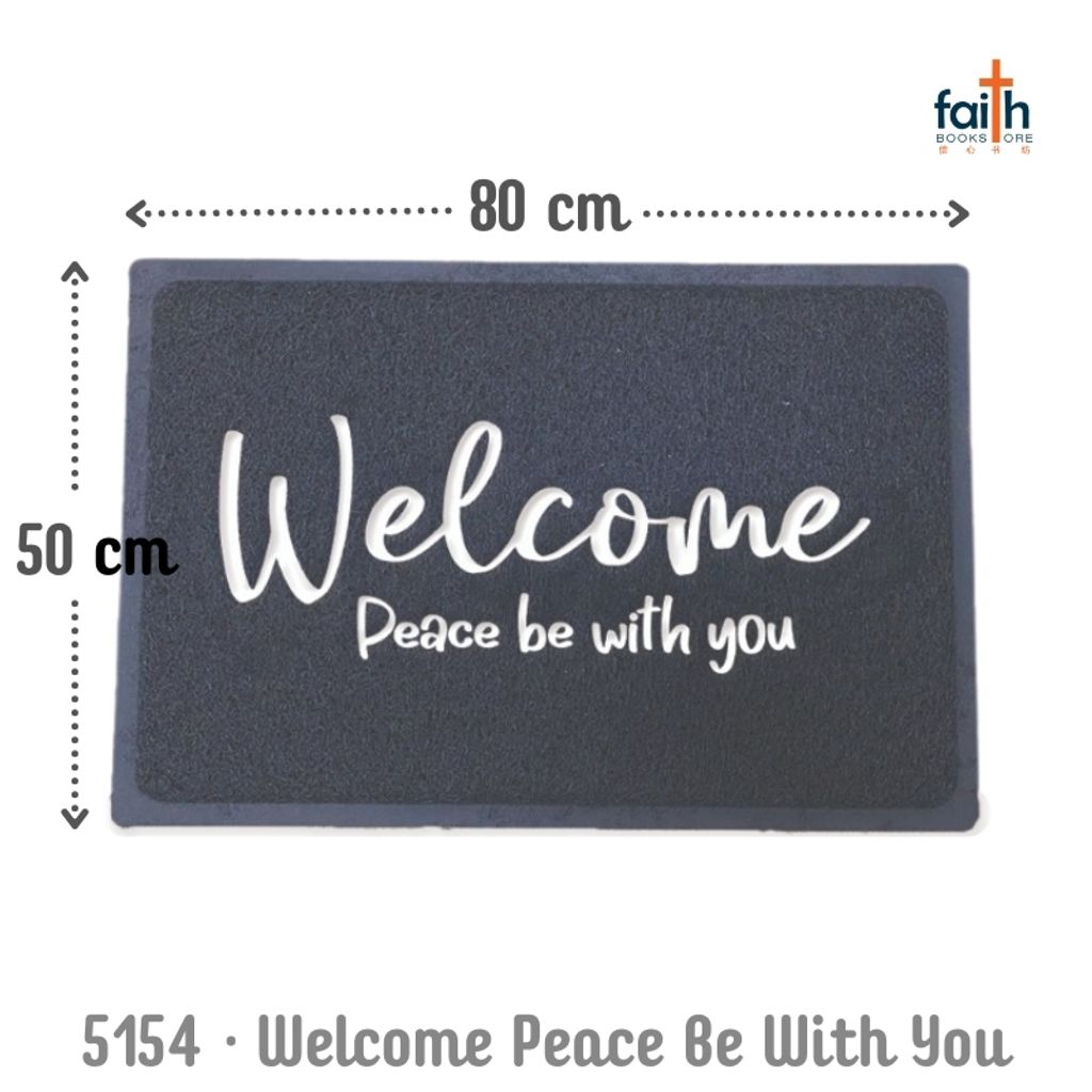 malaysia-online-christian-bookstore-faith-book-store-debossed-floor-mat-pvc-coil-doormats-home-decoration-elim-art-hefm-5154-wm-welcome-peace-be-with-you