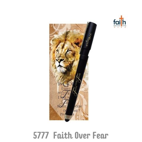 malaysia-online-christian-bookstore-faith-book-store-gel-pen-with-bookmark-gift-set-abs-plastic-pen-black-ink-elim-art-GEBP-5777-SM-faith-over-fear