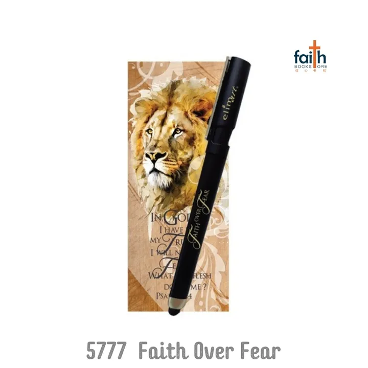 malaysia-online-christian-bookstore-faith-book-store-gel-pen-with-bookmark-gift-set-abs-plastic-pen-black-ink-elim-art-GEBP-5777-SM-faith-over-fear