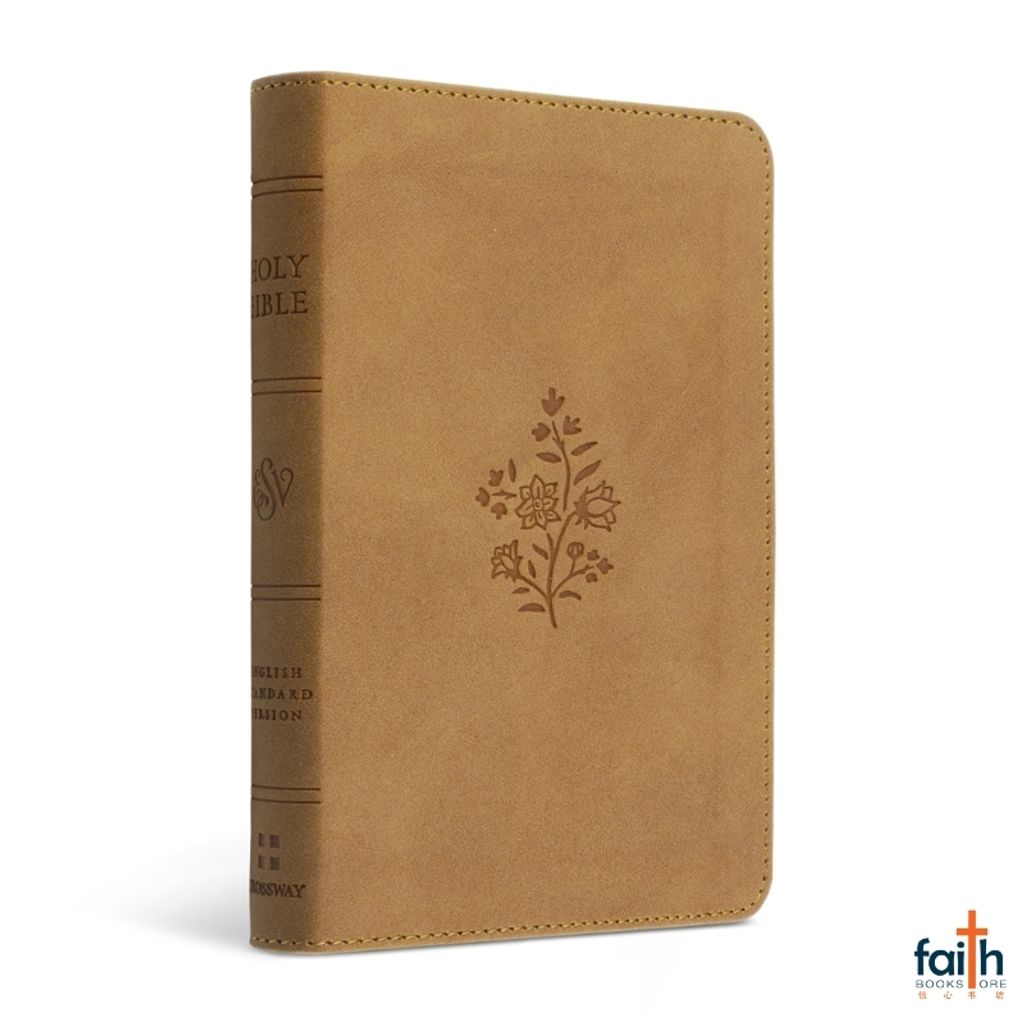 malaysia-online-christian-bookstore-faith-book-store-english-holy-bible-english-standard-version-esv-compact-bible-trutone-nubuck-caramel-wildflower-design-imitation-leather-zondervan-9781433595615-1