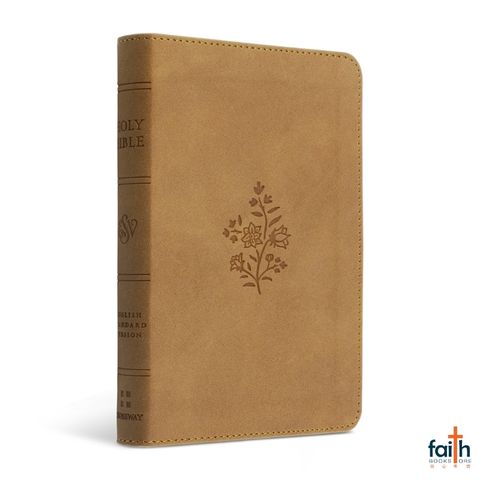 malaysia-online-christian-bookstore-faith-book-store-english-holy-bible-english-standard-version-esv-compact-bible-trutone-nubuck-caramel-wildflower-design-imitation-leather-zondervan-9781433595615-1