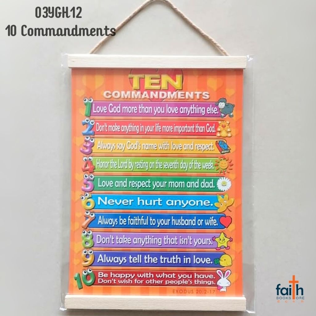 malaysia-online-christian-bookstore-faith-book-store-kids-scripture-hanging-scroll-decor-wall-decoration-hanging-decor-bible-verse-children-english-英文-经文-小-挂画-ouranos-art-03-YGH-12-10-ten-commandments