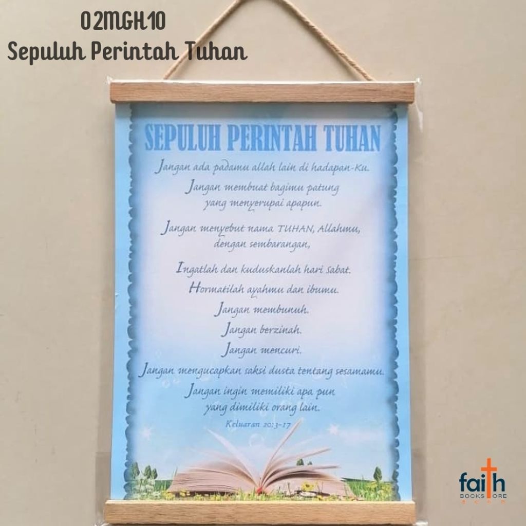 malaysia-online-christian-bookstore-faith-book-store-scripture-hanging-scroll-decor-wall-decoration-hanging-decor-bible-verse-malay-经文-小-挂画-ouranos-art-02-MGH-10-sepuluh-perintah-tuhan
