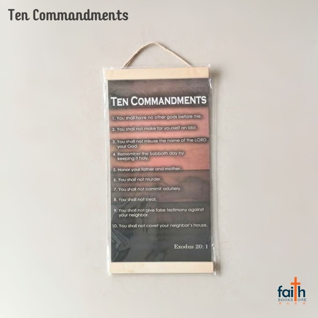 malaysia-online-christian-bookstore-faith-book-store-scripture-hanging-scroll-decor-wall-decoration-hanging-decor-bible-verse-english-英文-经文-挂画-benjamin-hosanna-craft-ten-commandments