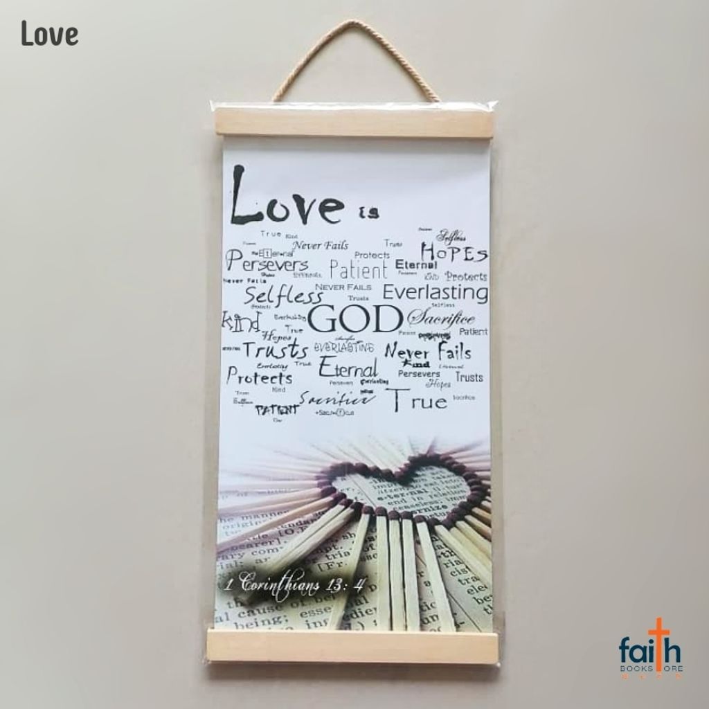 malaysia-online-christian-bookstore-faith-book-store-scripture-hanging-scroll-decor-wall-decoration-hanging-decor-bible-verse-english-英文-经文-挂画-benjamin-hosanna-craft-love-1-corinthians-13