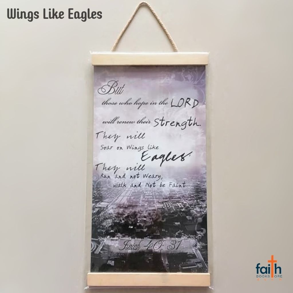 malaysia-online-christian-bookstore-faith-book-store-scripture-hanging-scroll-decor-wall-decoration-hanging-decor-bible-verse-english-英文-经文-挂画-benjamin-hosanna-craft-wings-like-eagles