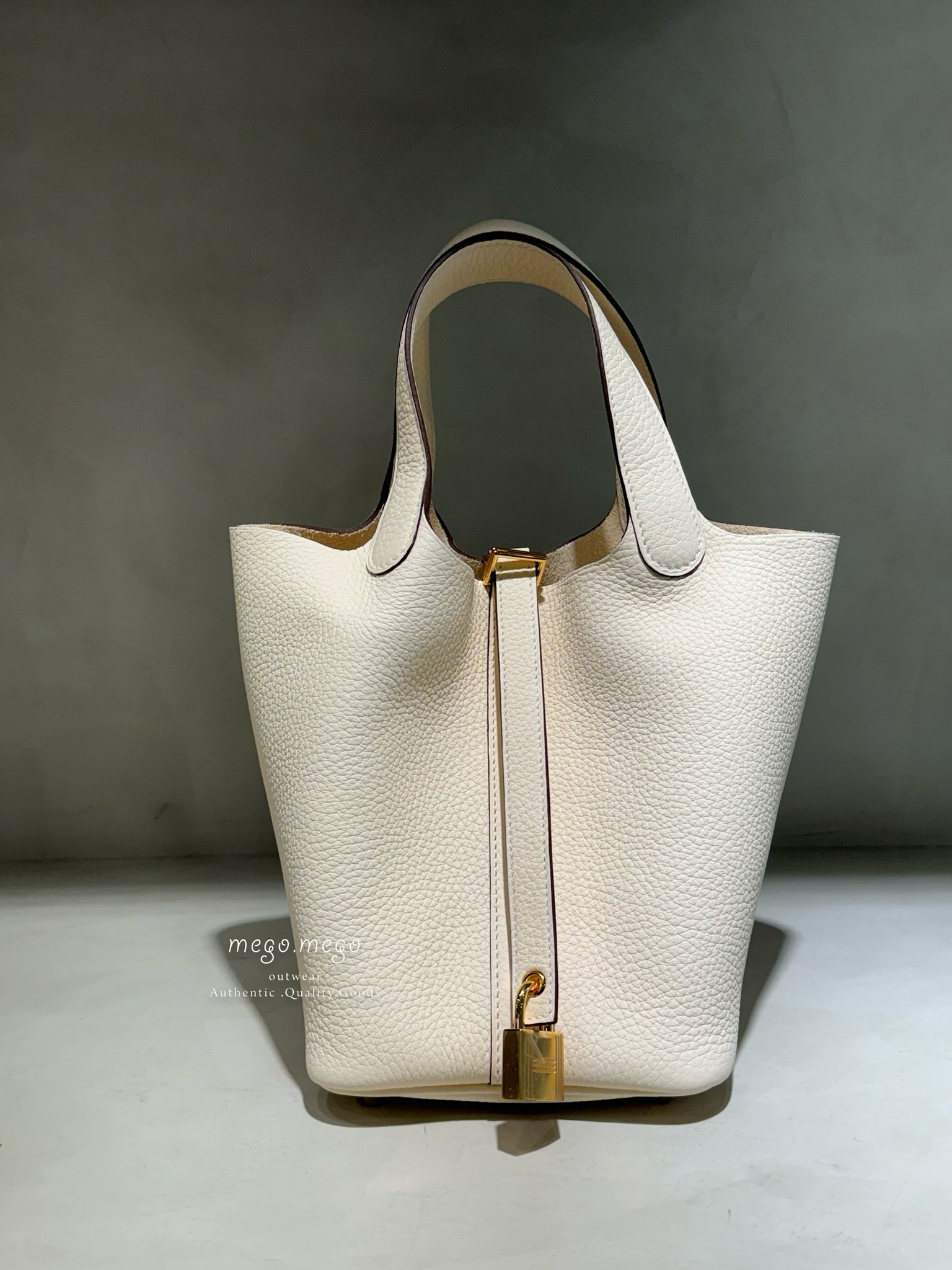 Hermes discount picotin white