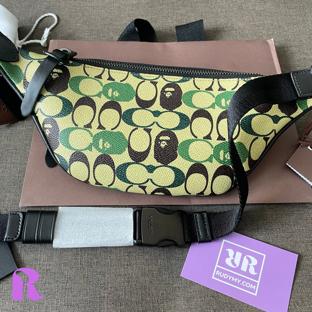 Bape X Coach Rivington Belt Bag 7 In 