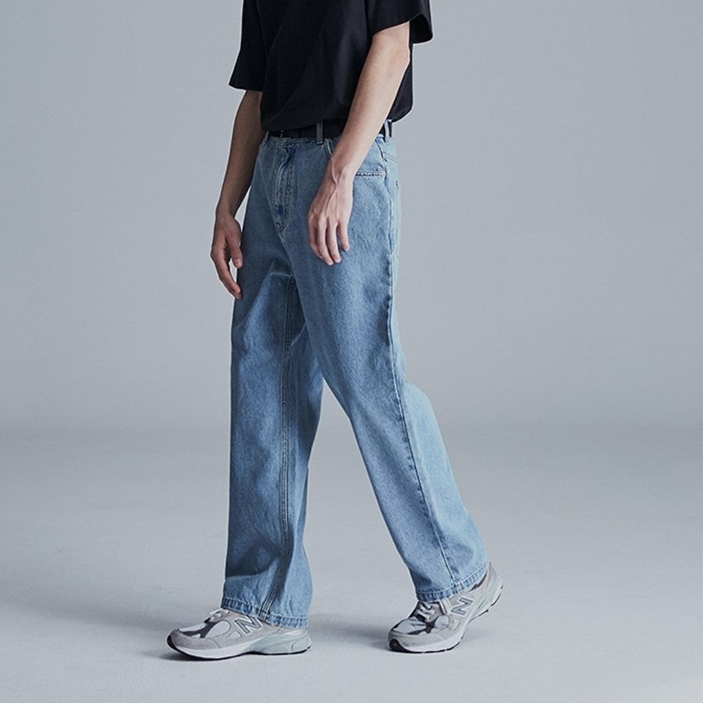 デニム・ジーパン NOT4NERD Card Wallet Wide Denim Pants Light Blue PT025LB NOT4NERD Card Wallet Wide Denim 寬落地牛仔長褲(三色) – zerone