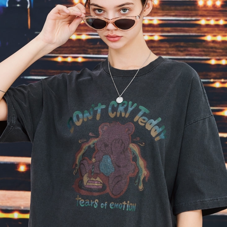 CPGN STUDIOのTeddy's Cake Half Sleeve T-Shirt 全2色 CPGN STUDIO Dont Cry Teddy 水洗短袖上衣(四色) – zerone