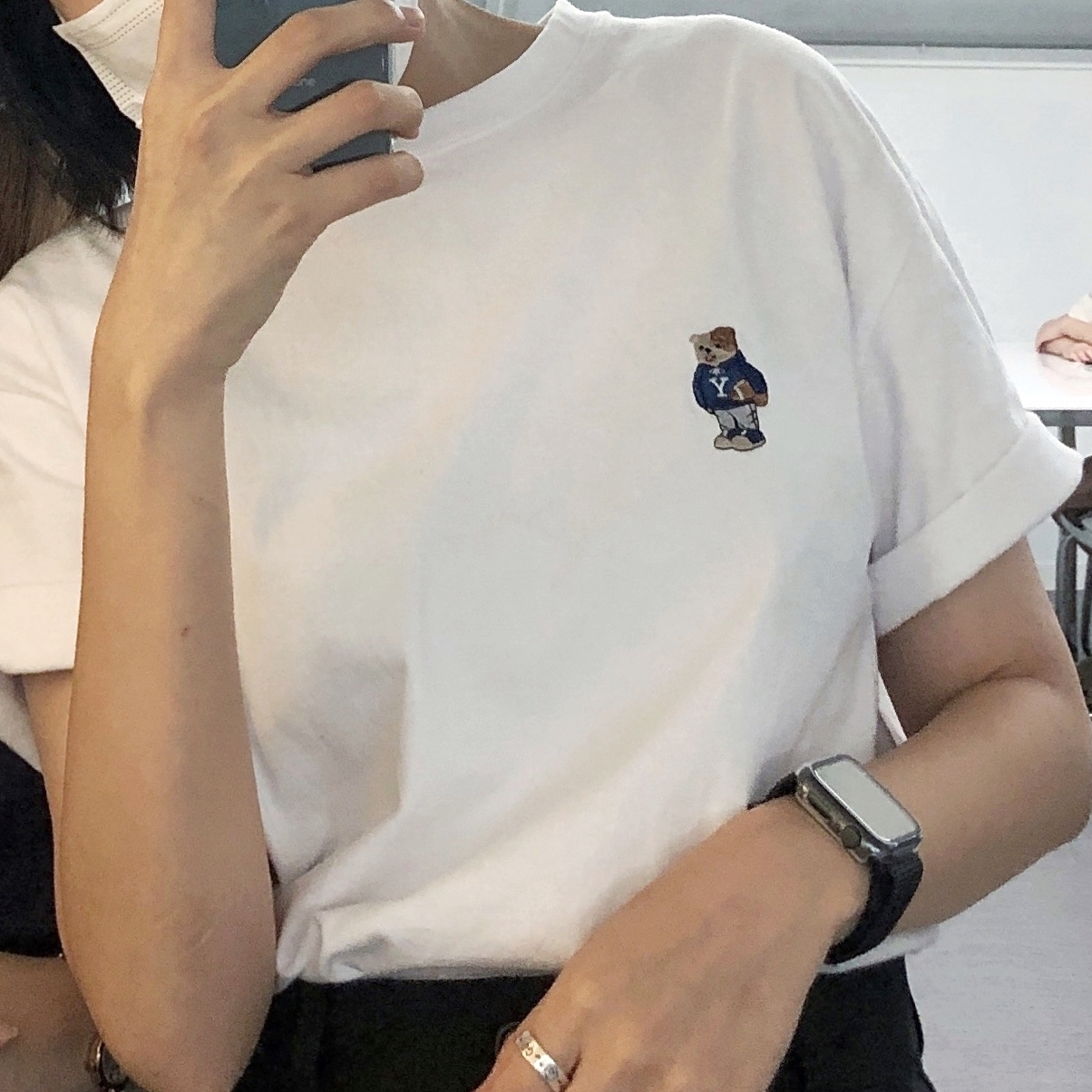 ☆YALE☆ EMBROIDERY UNIVERSITY DAN TEE BLACK YD01SS1015BK / YALE Embroidery University Dan 刺繡短袖上衣(四色) – zerone