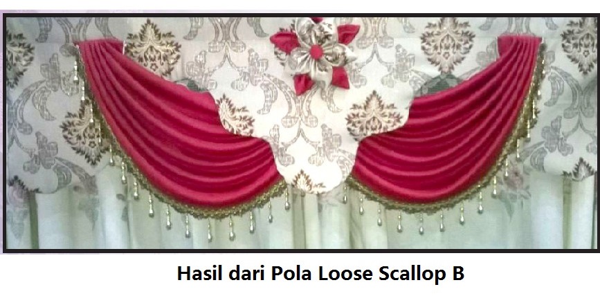 pola loose  scallop B1a  sifu langsir