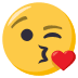 😘- face throwing a kiss emoji 
