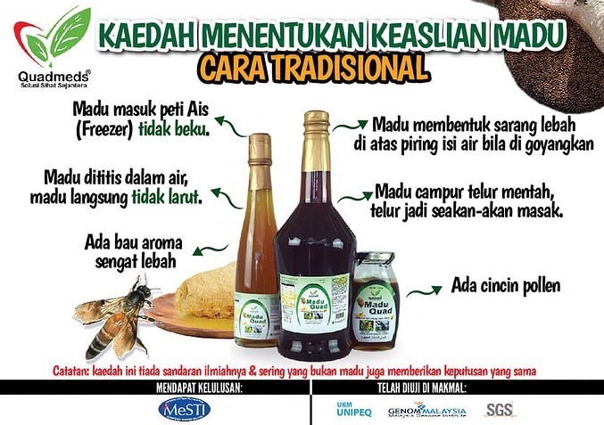 Kaedah menentukan madu asli dengan cara traditional