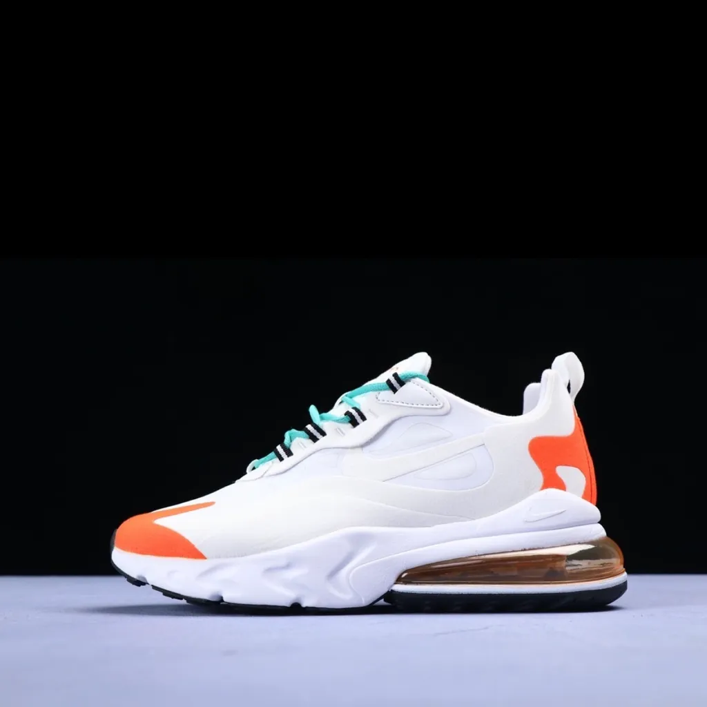 Nike Air Max 270 React White Orange Mint Shopstylepixie