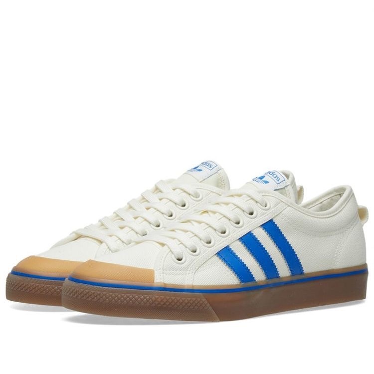adidas nizza white blue