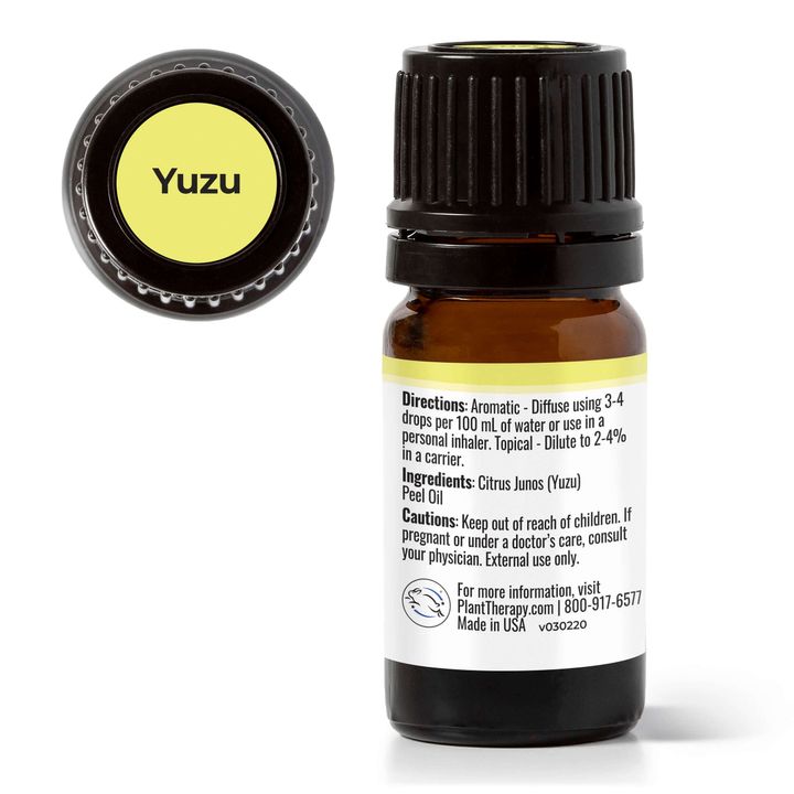 Yuzu Essential Oil used to create an uplifting and refreshing aromatherapy atmosphere