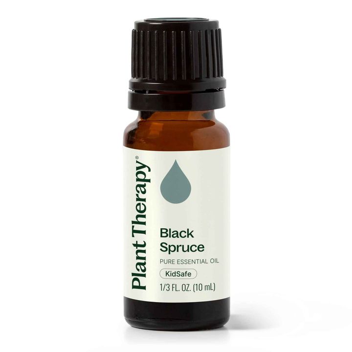 Plant Therapy Black Spruce Essential Oil bottle for aromatherapy and respiratory support