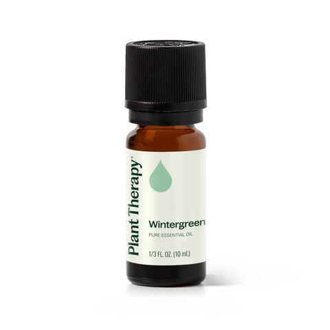 Plant Therapy Wintergreen Essential Oil bottle with cool minty aroma