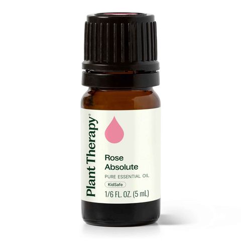 Plant Therapy Rose Absolute Essential Oil bottle with rich floral aroma