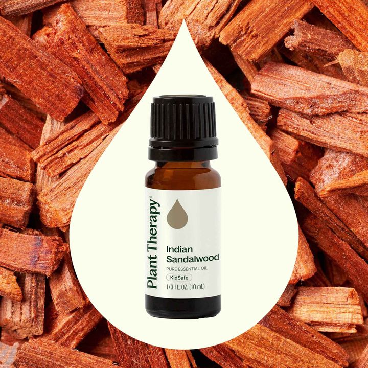 Indian Sandalwood Essential Oil used for relaxation and grounding aromatherapy