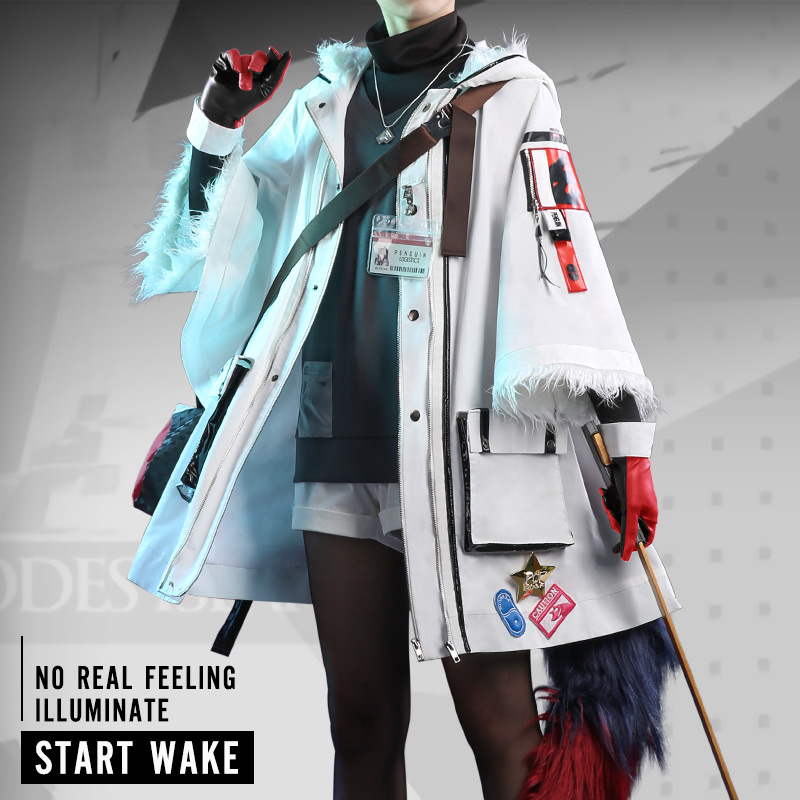 三分妄想 明日方舟 寒冬信使 穿衣教程 ARKNIGHT TEXAS COSPLAY COSTUME