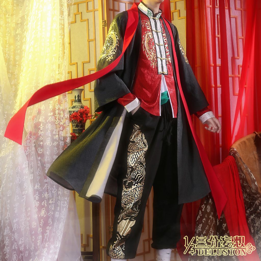 三分妄想海贼cos服索隆赏金猎人唐装中国风动漫同人cosplay服装男 One Piece Zoro Chinese Theme Cosplay Costume Mydelusion3