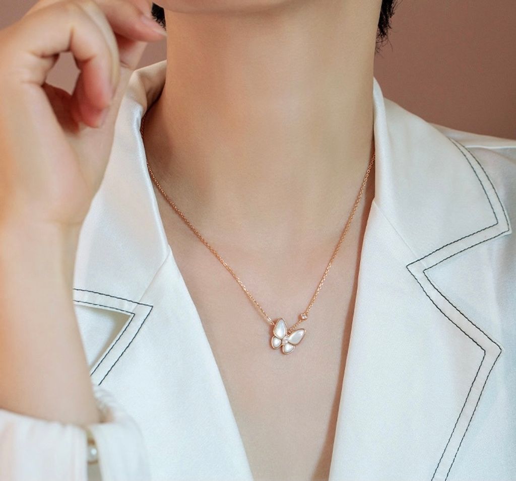 925 Sterling Silver Butterfly Necklace