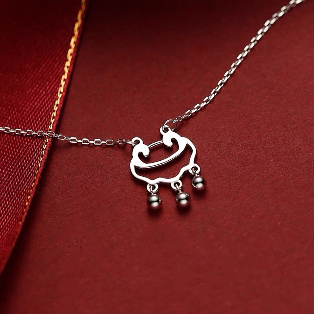 925 Sterling Silver Longevity Lock Anklet