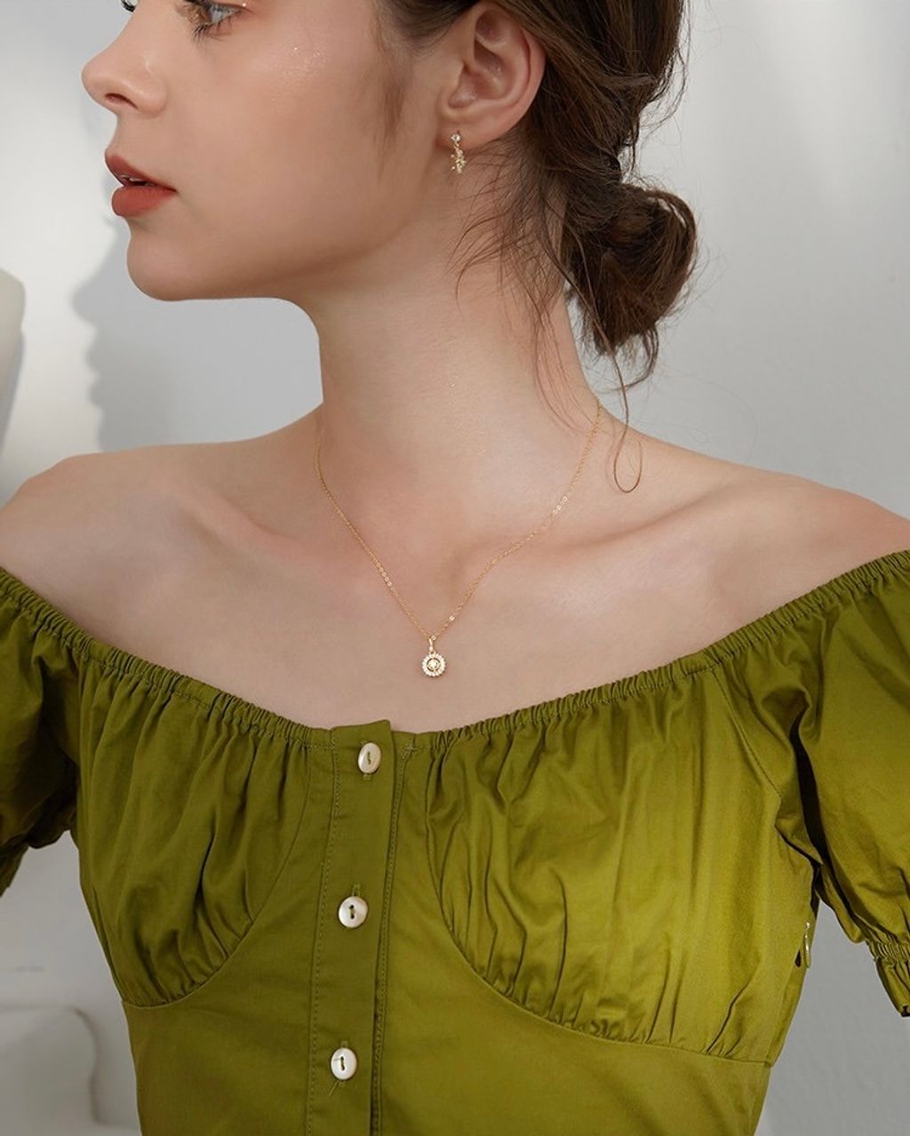 925 Sterling Silver Disc Necklace