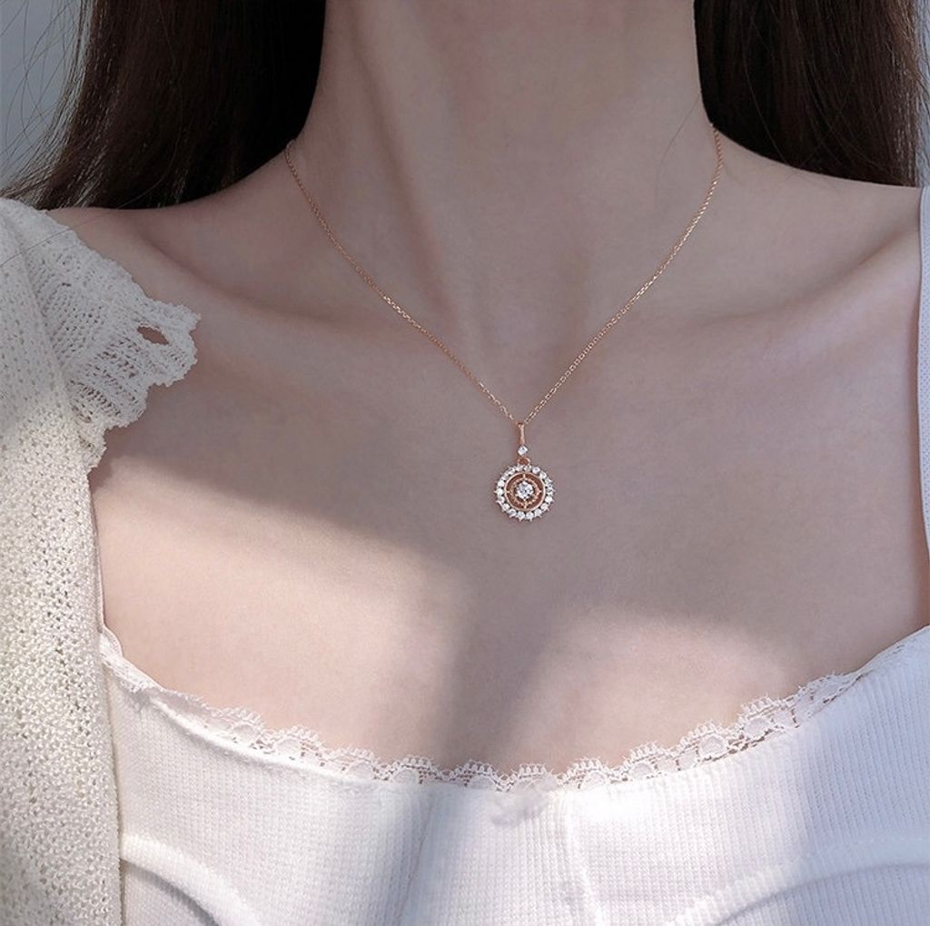 925 Sterling Silver Disc Necklace