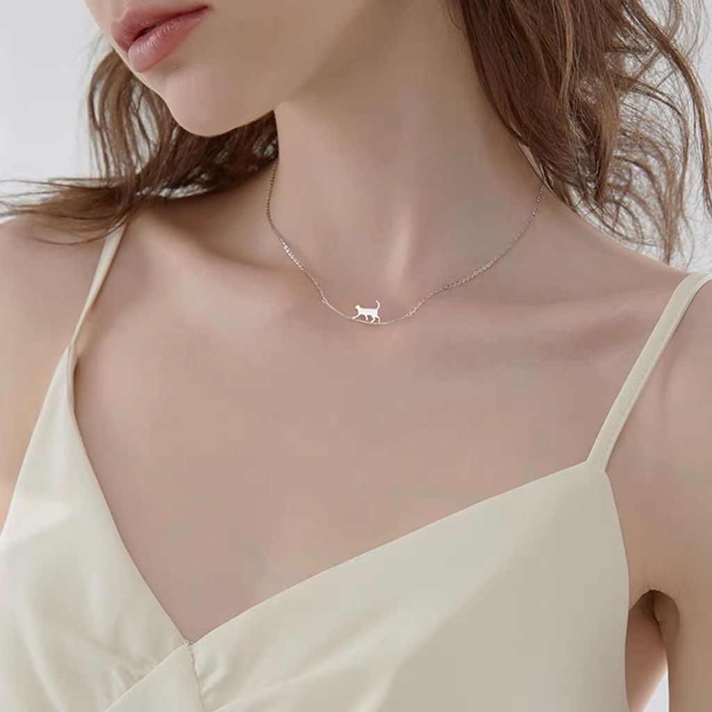 925 Sterling Silver The Cat Necklace