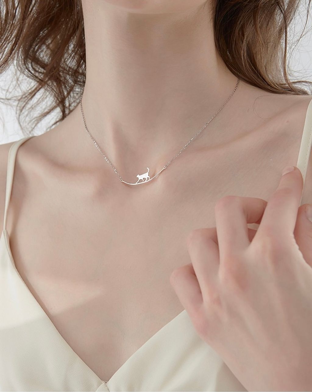 925 Sterling Silver The Cat Necklace