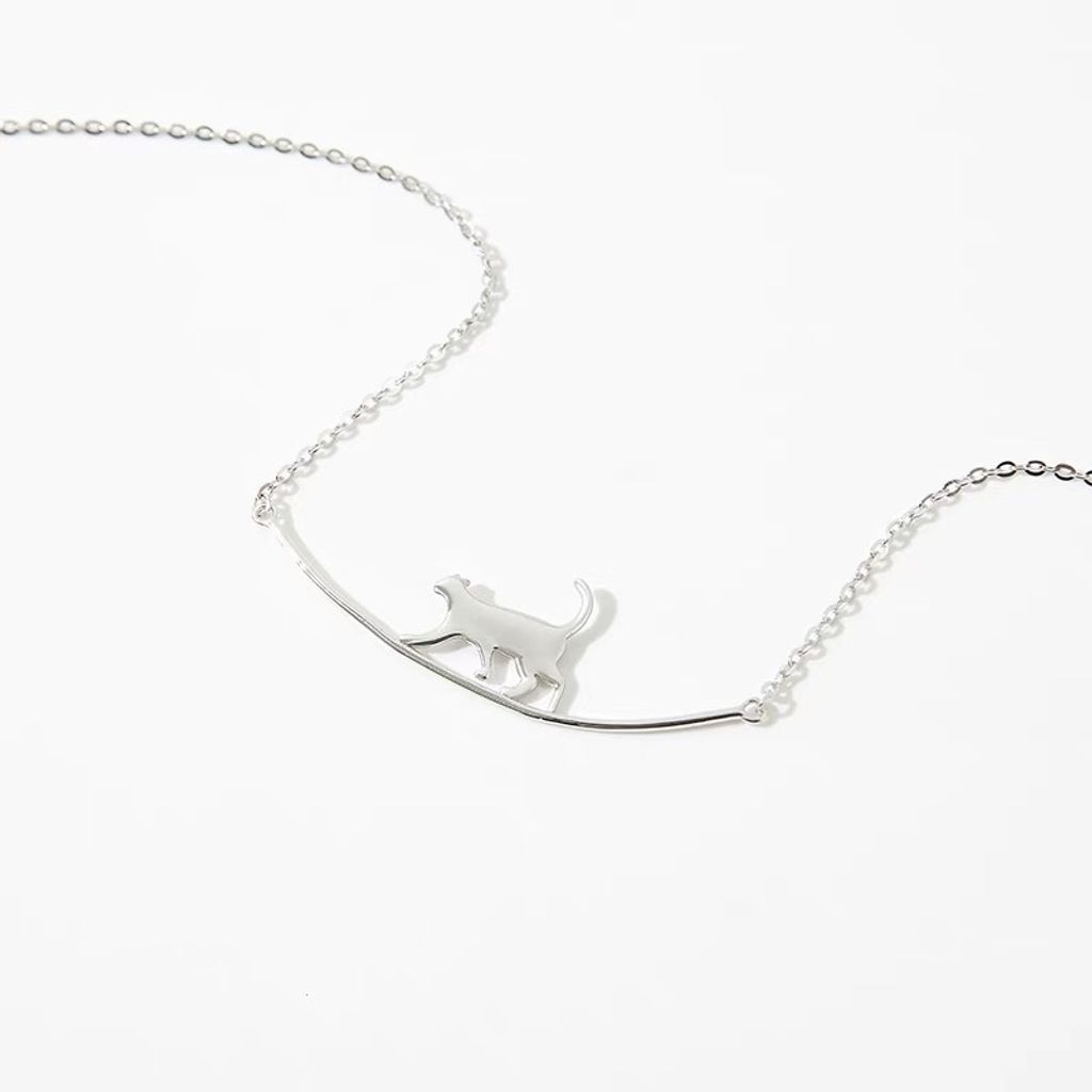 925 Sterling Silver The Cat Necklace