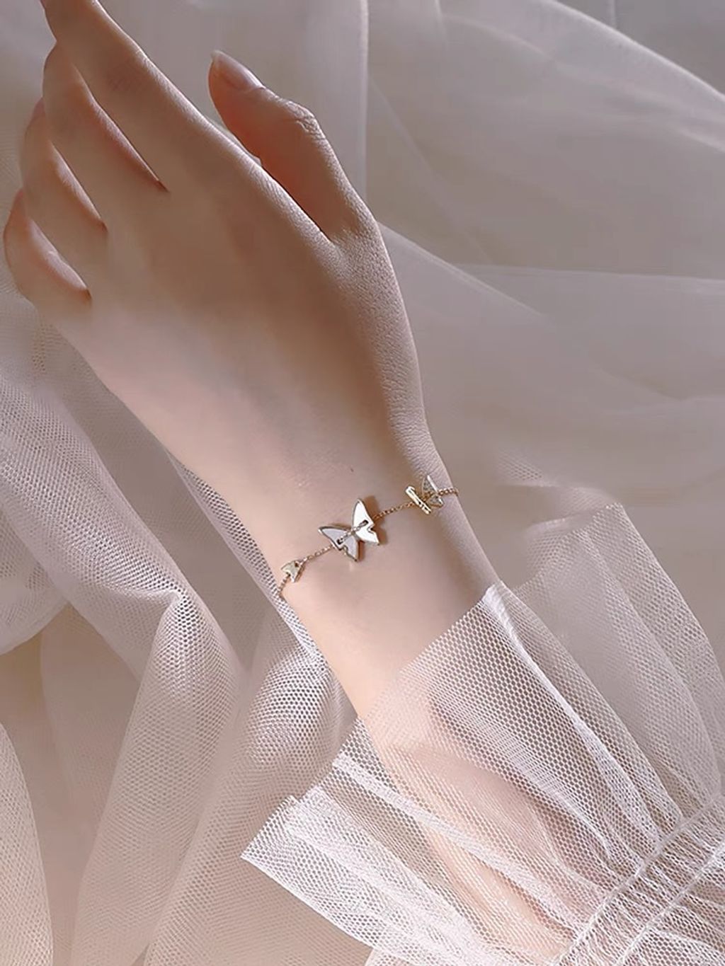 925 Sterling Silver Butterfly Bracelet