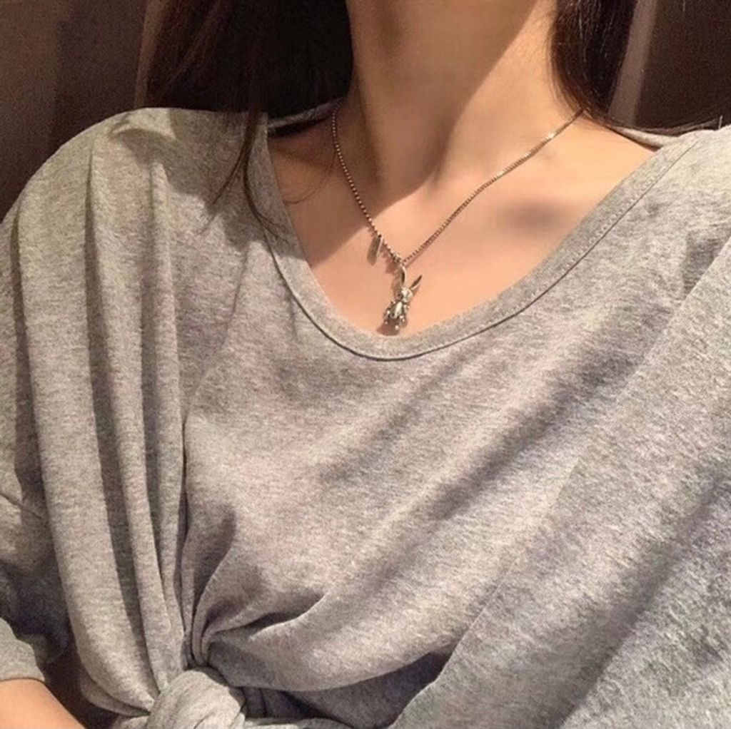 925 Sterling Silver Mechanical Rabbit Necklace