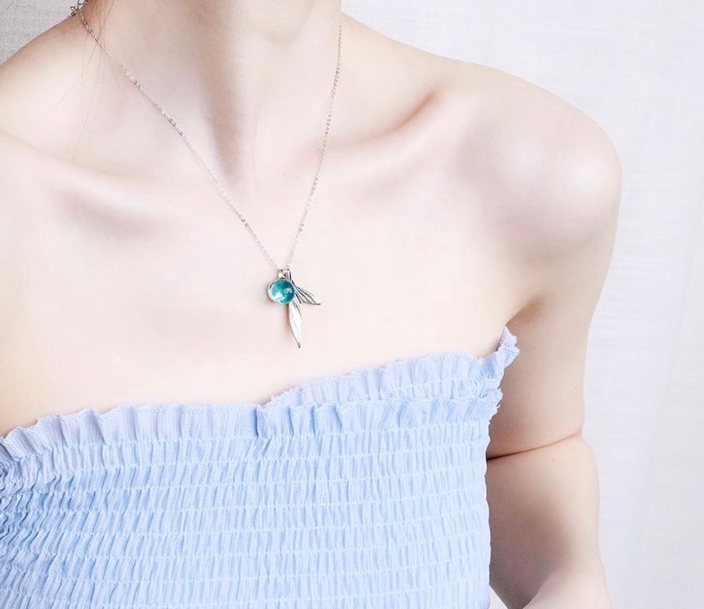 925 Sterling Silver The Mermaid Bubble Nacklace