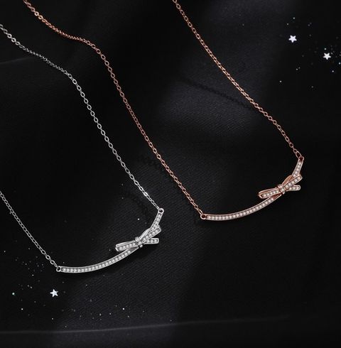 925 Sterling Silver Bow Necklace