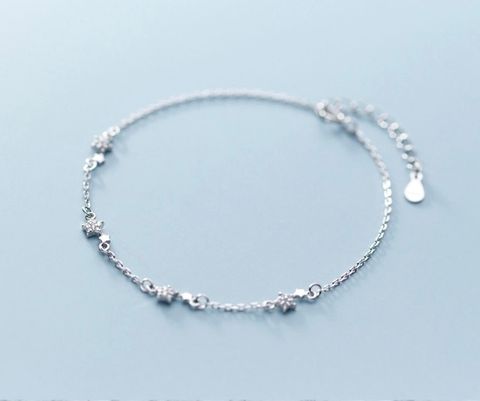 925 Sterling Silver Star Anklet