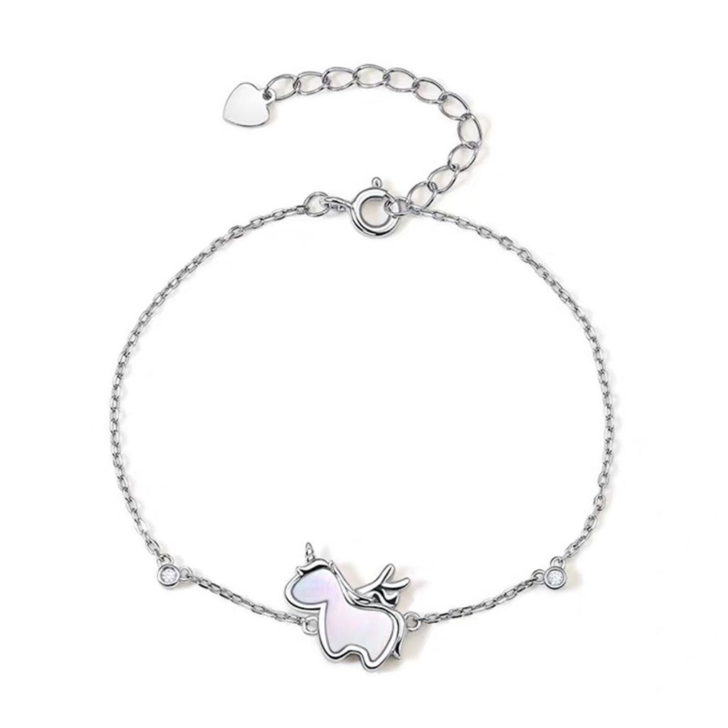 925 Sterling Silver Unicorn Bracelet