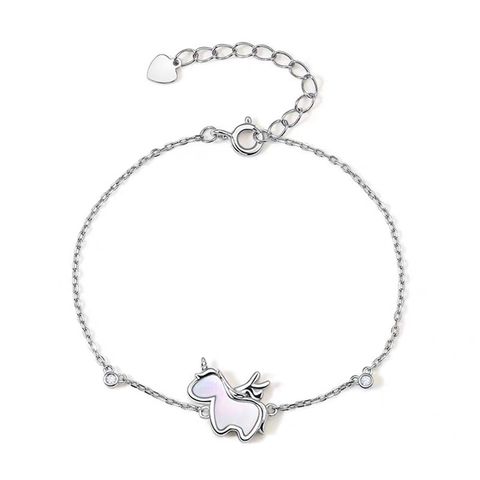 925 Sterling Silver Unicorn Bracelet