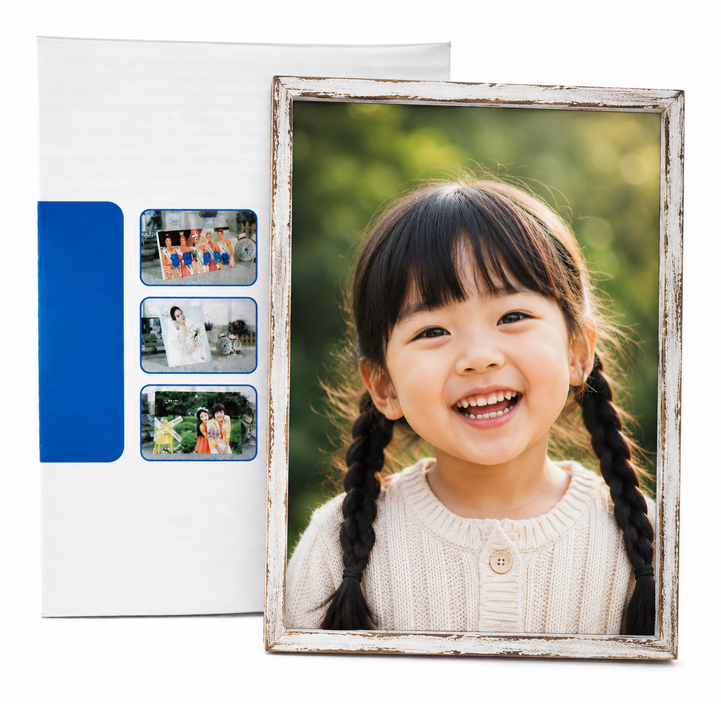 customised rustic photo frame