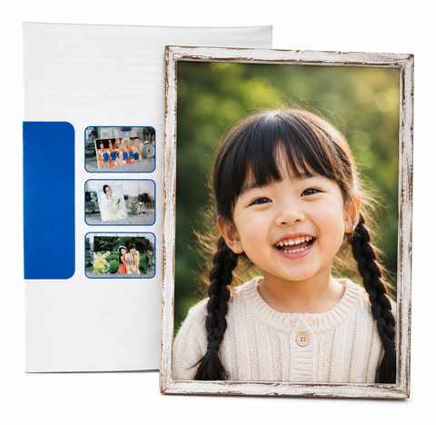 customised rustic photo frame