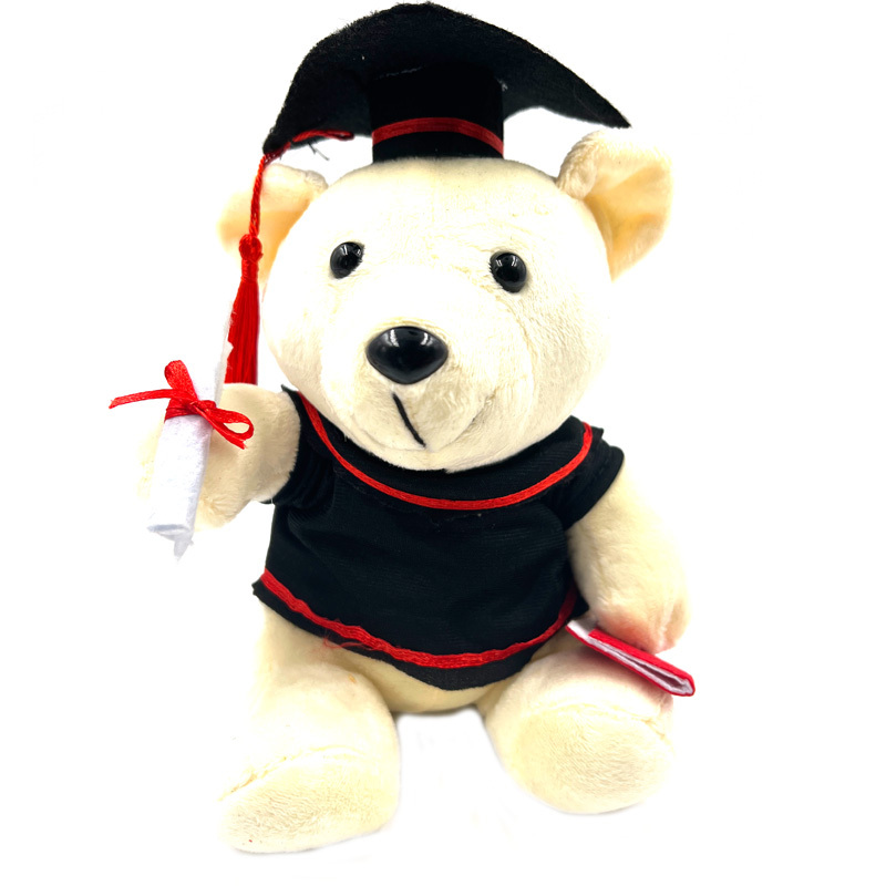 Graduation Bear White