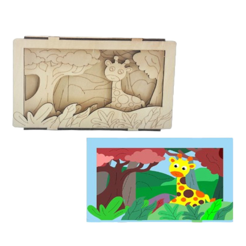 3D Wooden Frame Craft (Giraffe)