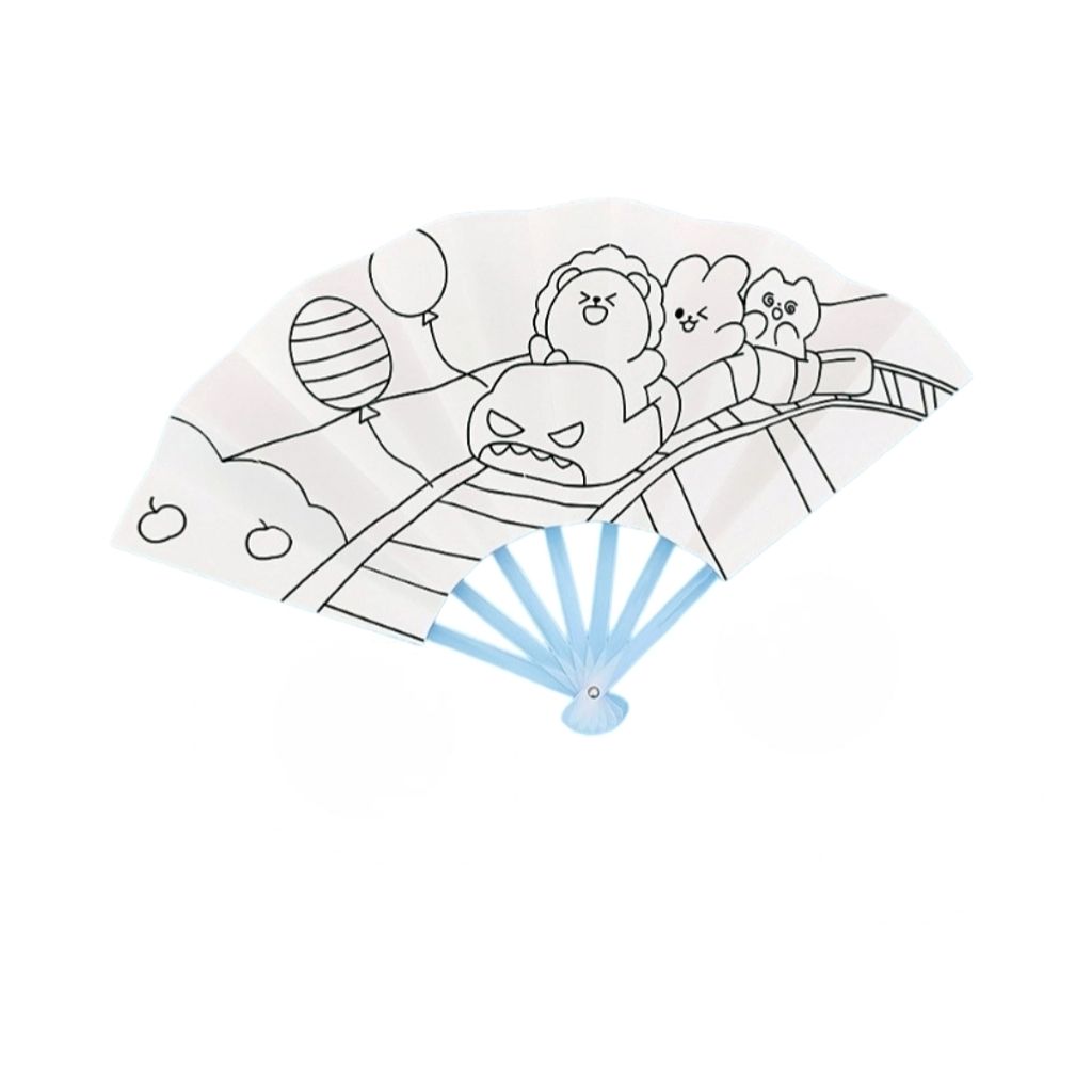 Colouring Paper Fan 3