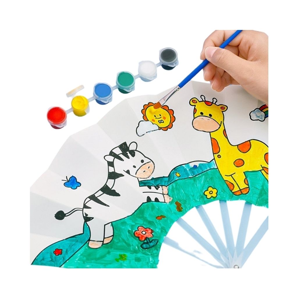 Colouring Paper Fan 2