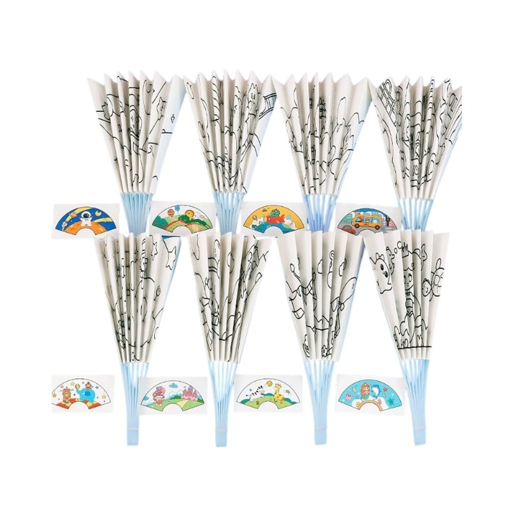 Colouring Paper Fan All 2