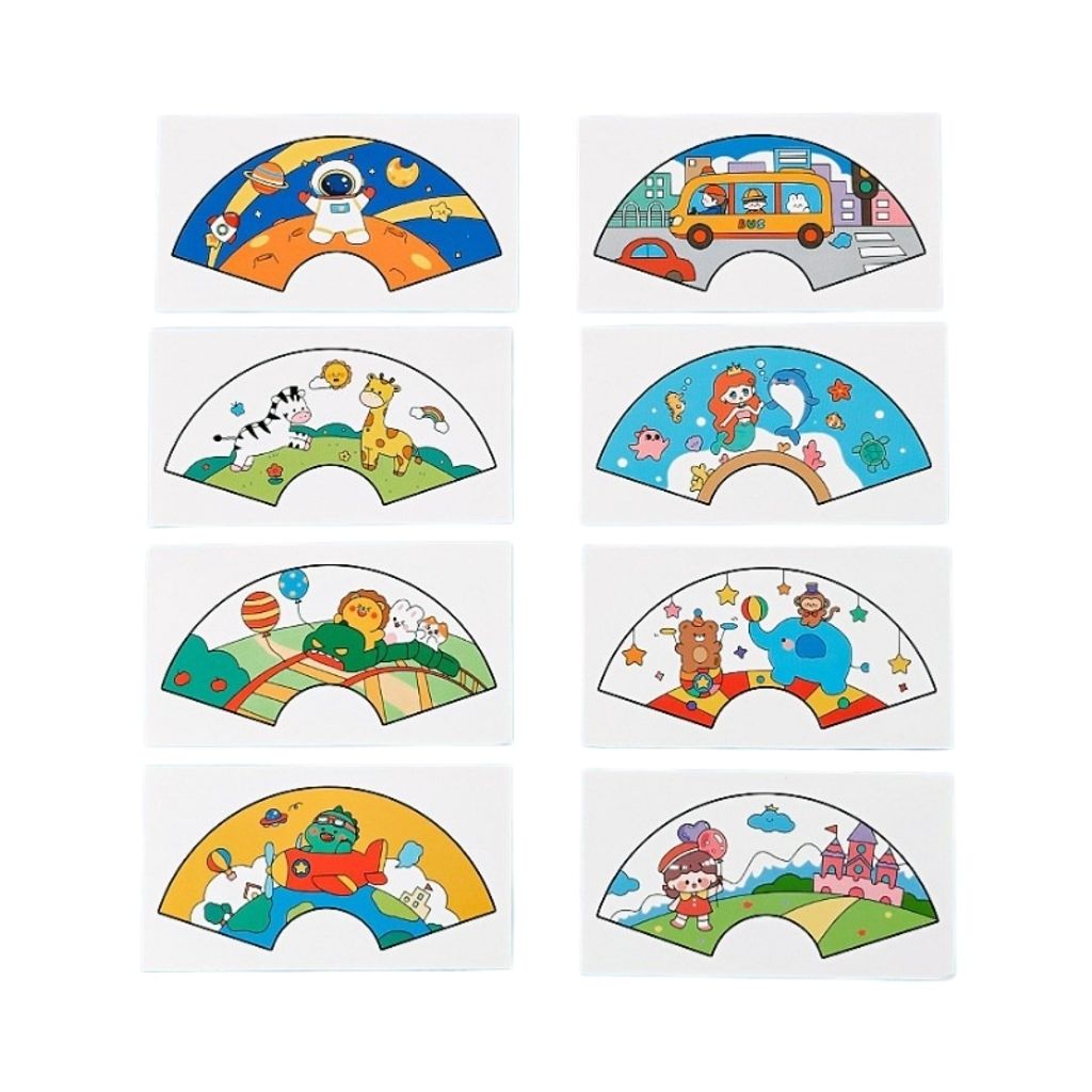 Colouring Paper Fan All
